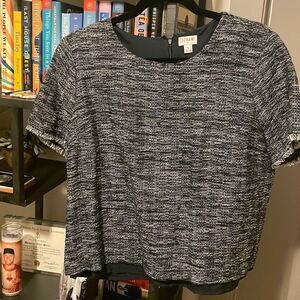 NWOT J. Crew Tweed Top
